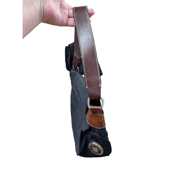 Dooney Bourke womans Black Brown Canvas Leather Handbag SKU 8761 - Picture 11 of 16